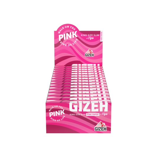 GIZEH ALL PINK - King Size Slim + Tips