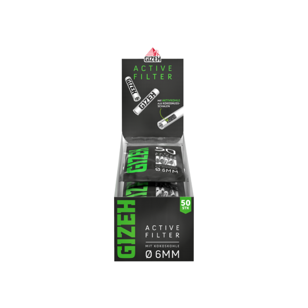 GIZEH BLACK - AKTIV FILTER 6mm (50er)