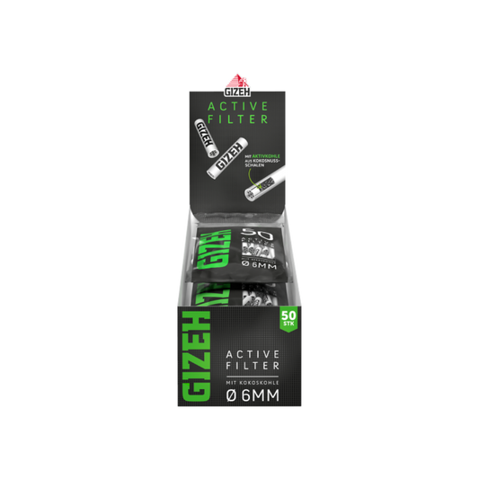 GIZEH BLACK - AKTIV FILTER 6mm (50er)