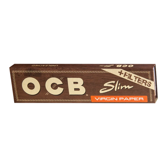 OCB VIRGIN - Kingsize, Ungebleicht Slim + Tips