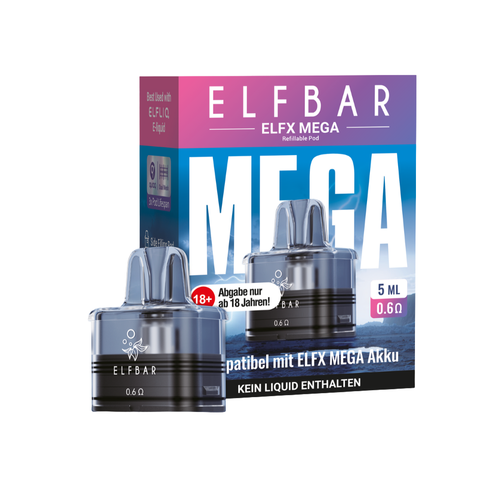 Elfbar - ELFX MEGA - Refillable Pod - 0,6 Ohm 5ml
