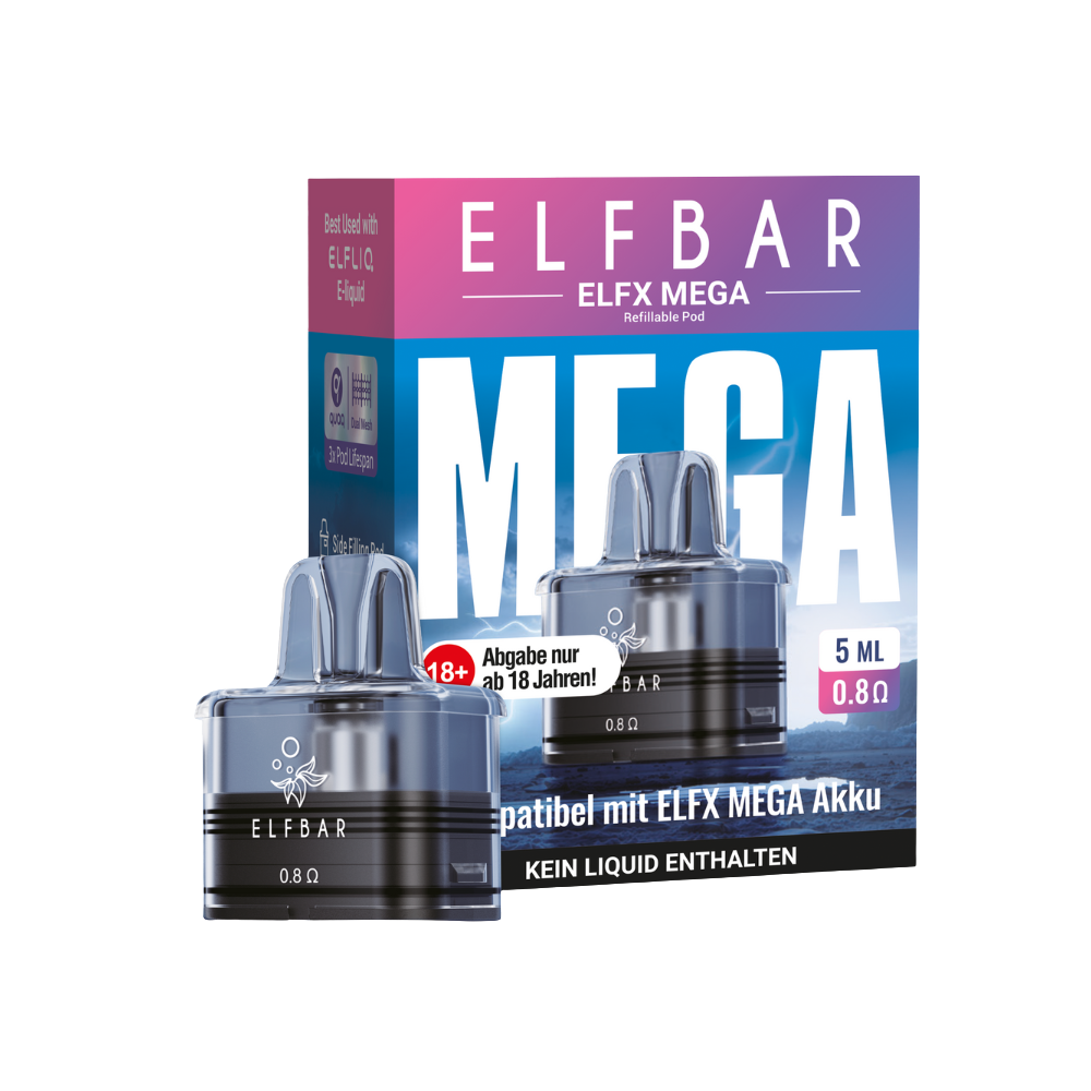 Elfbar - ELFX MEGA - Refillable Pod - 0,8 Ohm 5ml