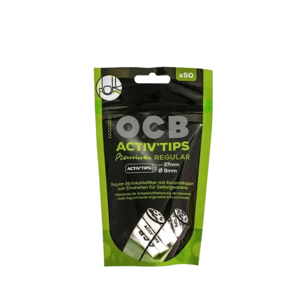 OCB PREMIUM - Active Tips 8mm Regular - 10x50