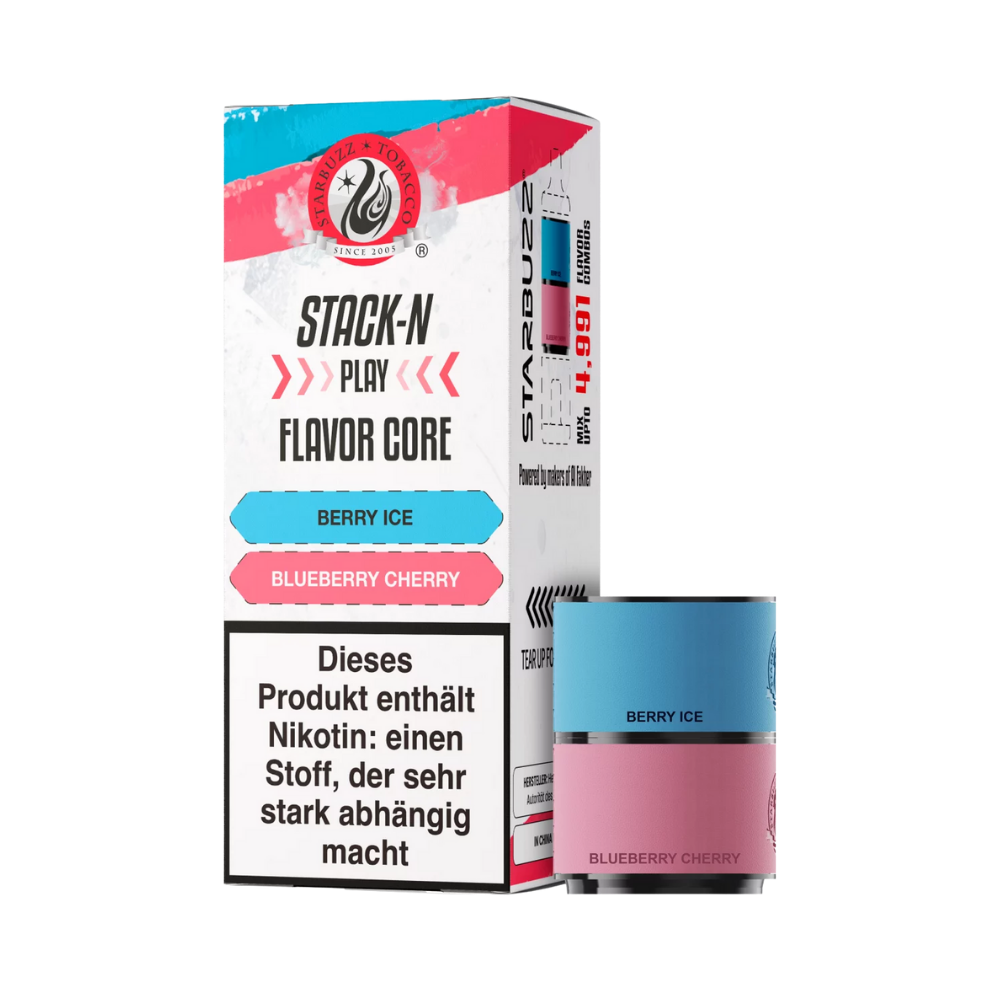 Starbuzz Stack-N-Play Pods - Berry Ice + Blueberry Cherry