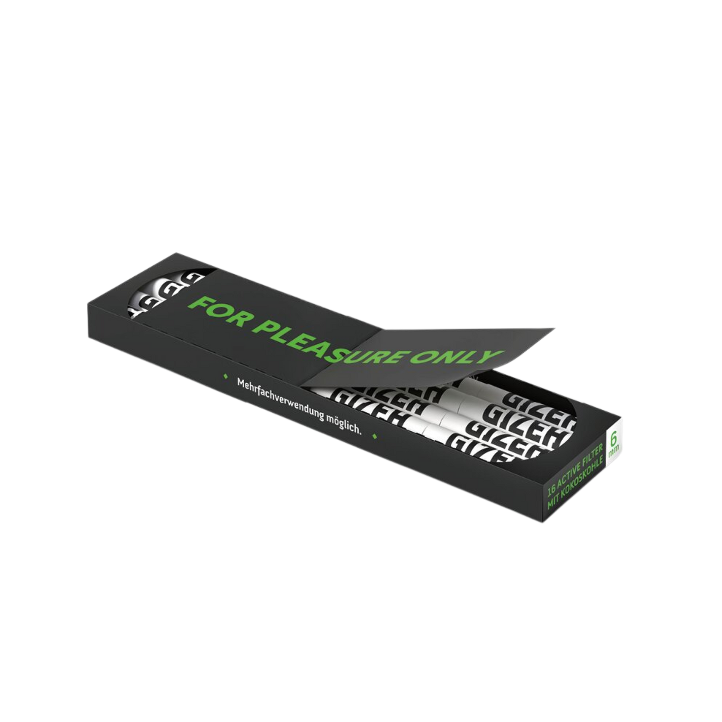 GIZEH Black - King Size Slim + Active Filter 6mm