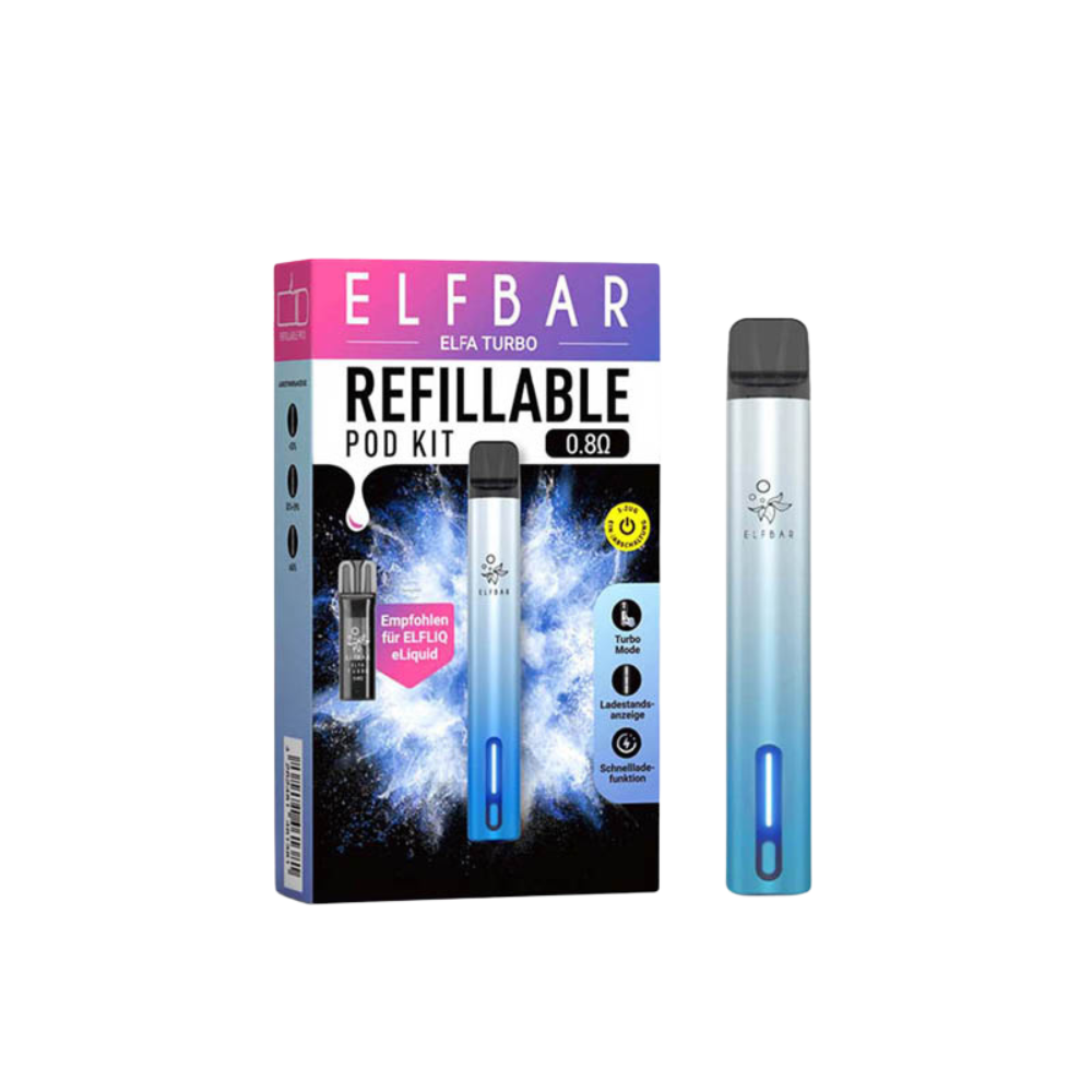 Elfbar ELFA TURBO Refillable Kit - Aurora Cyan