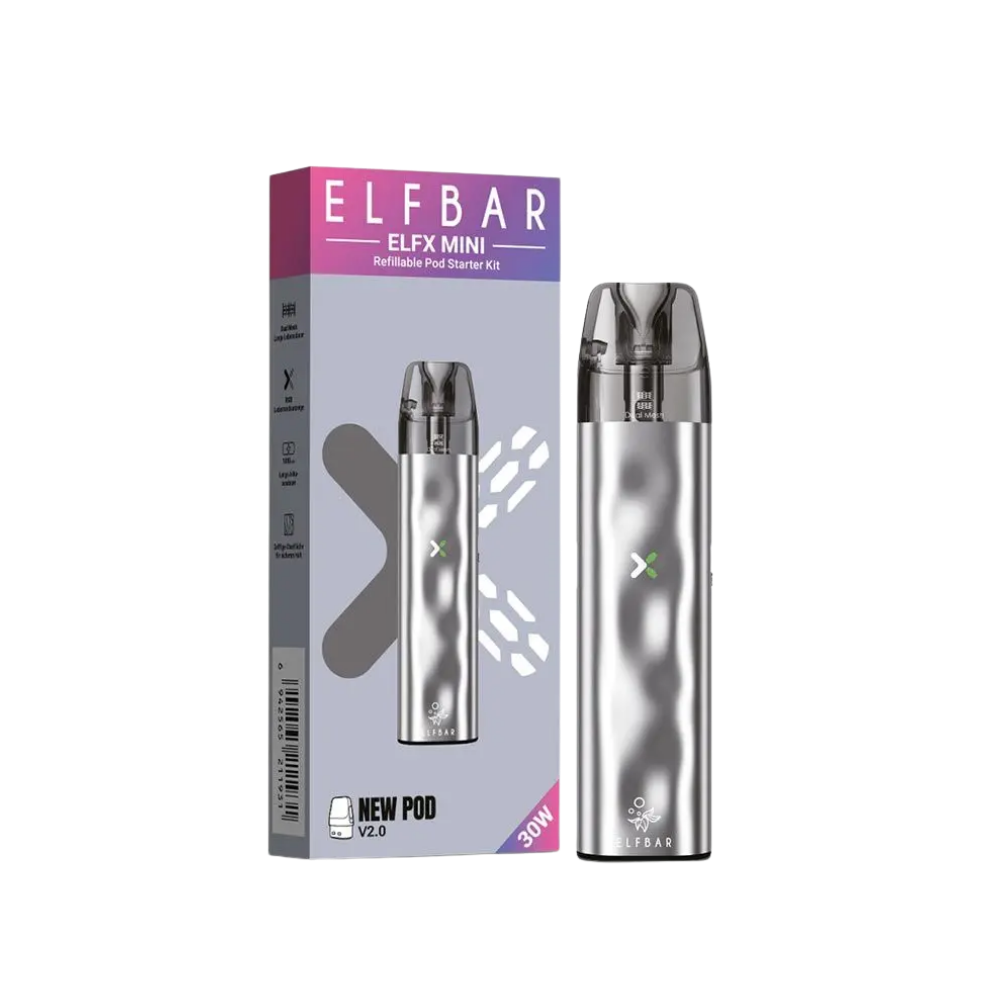 Elfbar - ELFX Mini 2.0 Refillable Pod Kit - Silver