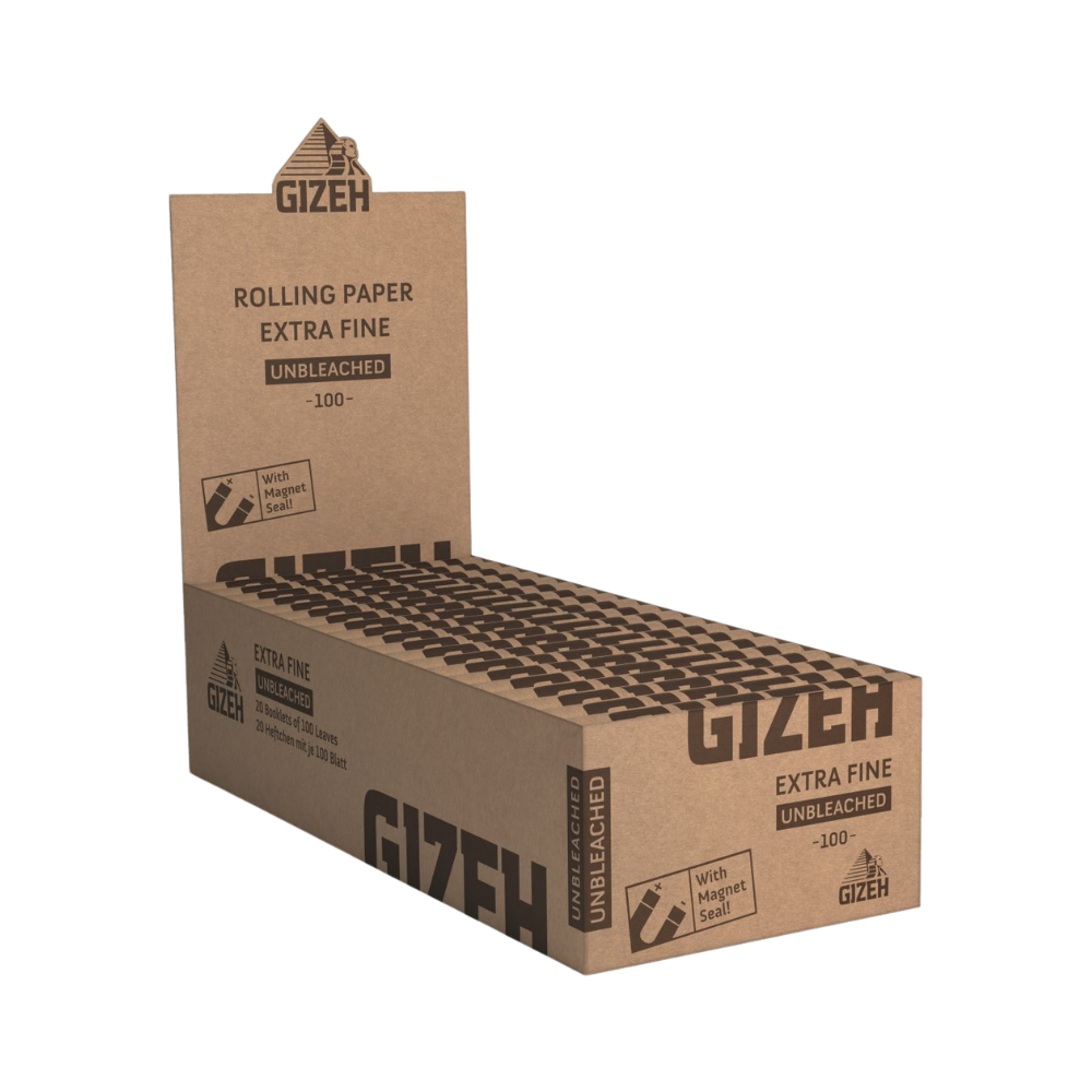 GIZEH Unbleached - King Size Slim - 50 Heftchen - je 34 Blatt