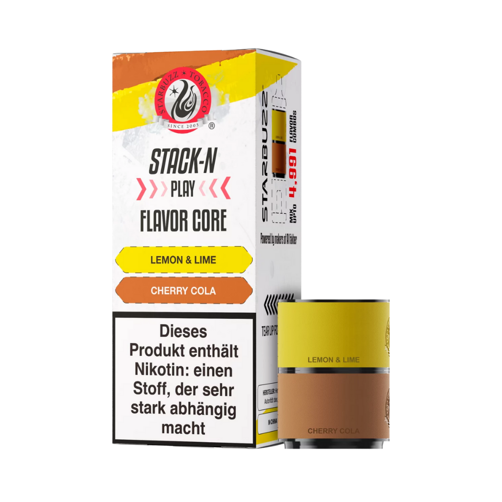 Starbuzz Stack-N-Play Pods - Lemon & Lime + Cherry Cola