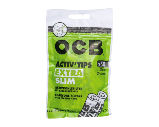 OCB FILTER - Extra Slim Aktivkohle Tips 6mm (5 Beutel)