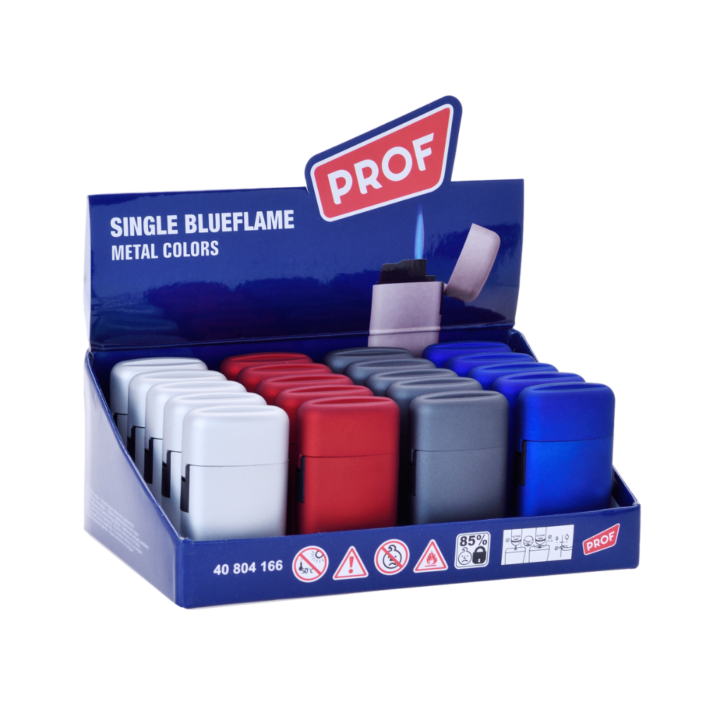 PROF FEUERZEUG - Single Blueflame / Metallic
