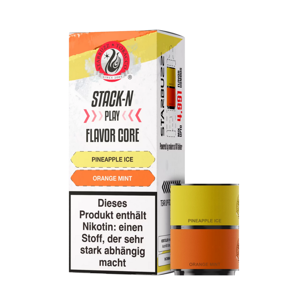 Starbuzz Stack-N-Play Pods - Pineapple Ice + Orange Mint