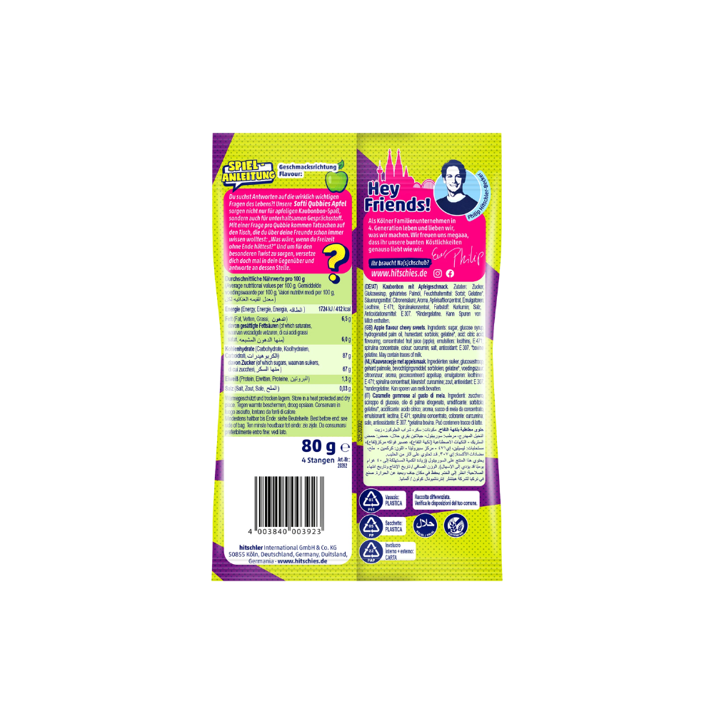 HITSCHIES - Softi Qubbies Apfel 5x80g - MHD: 09.2026