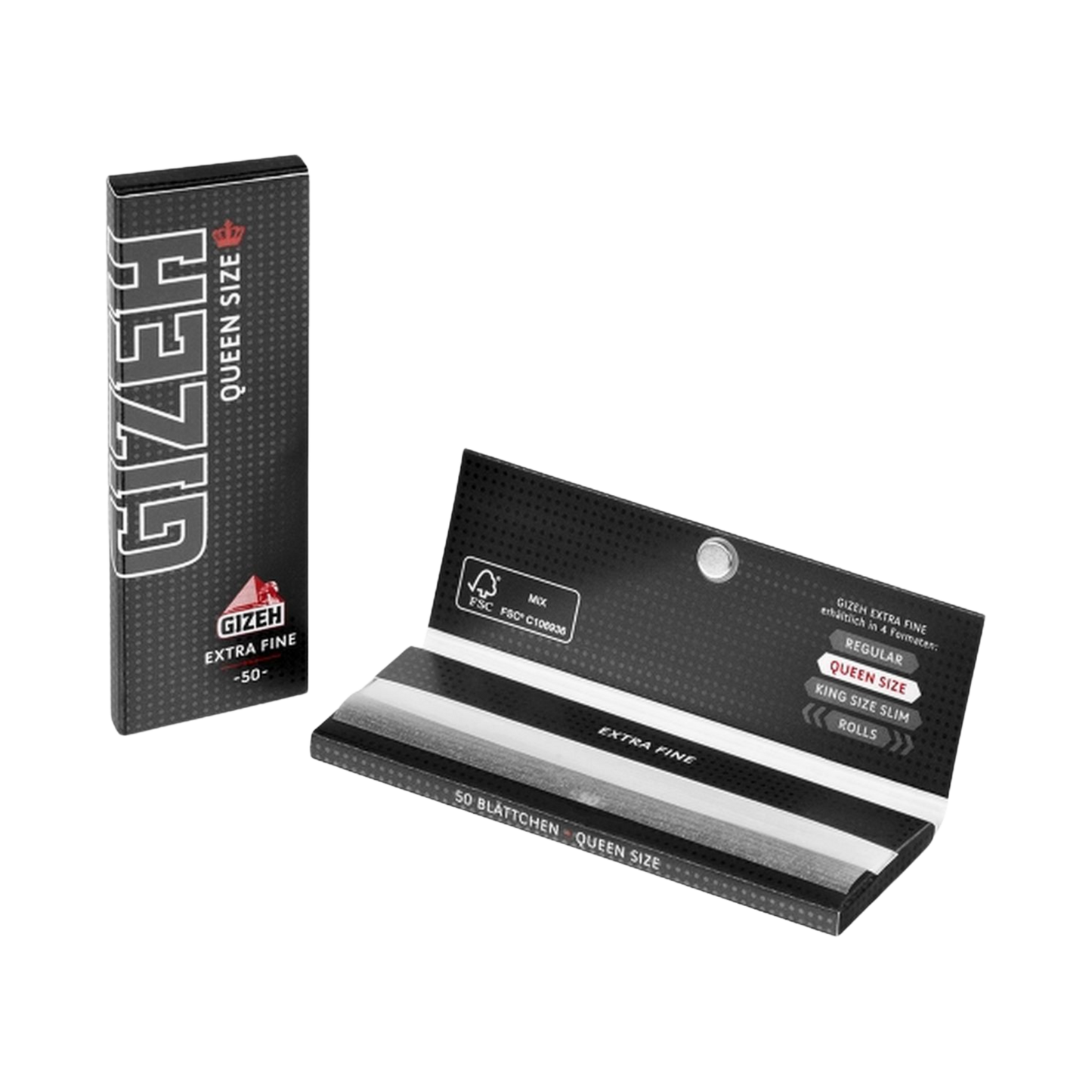 GIZEH BLACK - Queen Size Slim 25er