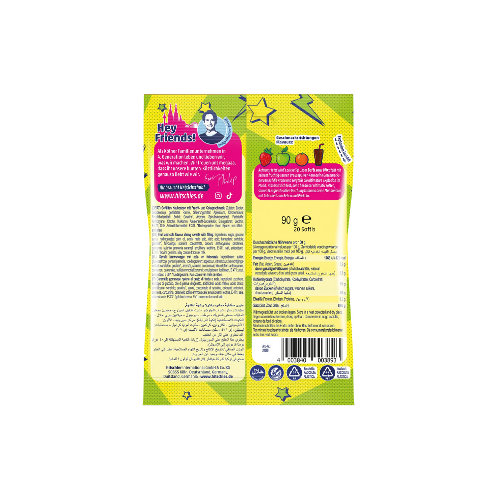 HITSCHIES - Softi Sour Mix 5x90g - MHD: 07.2027