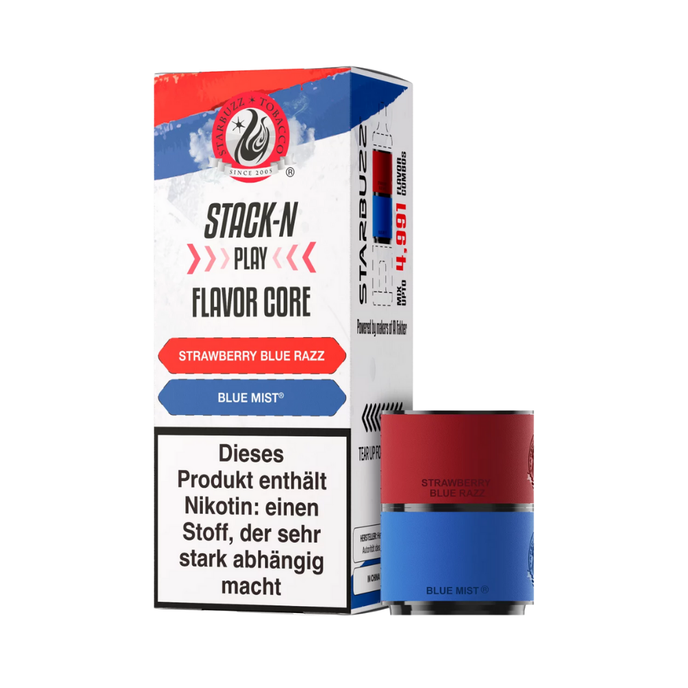 Starbuzz Stack-N-Play Pods - Strawberry Blue Razz + Blue Mist