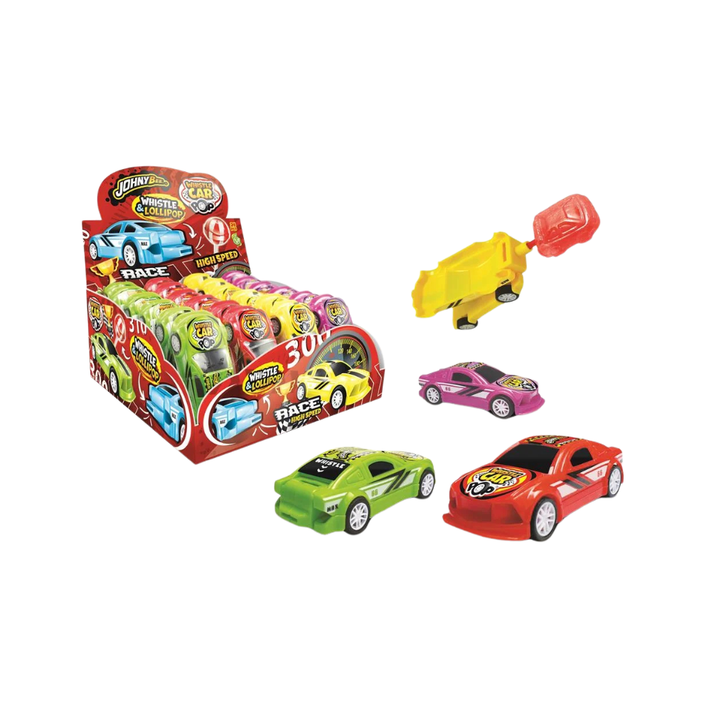 JOHNY BEE - Whistle Car Pop Lollipop 24x10g - MHD: 30.07.2026