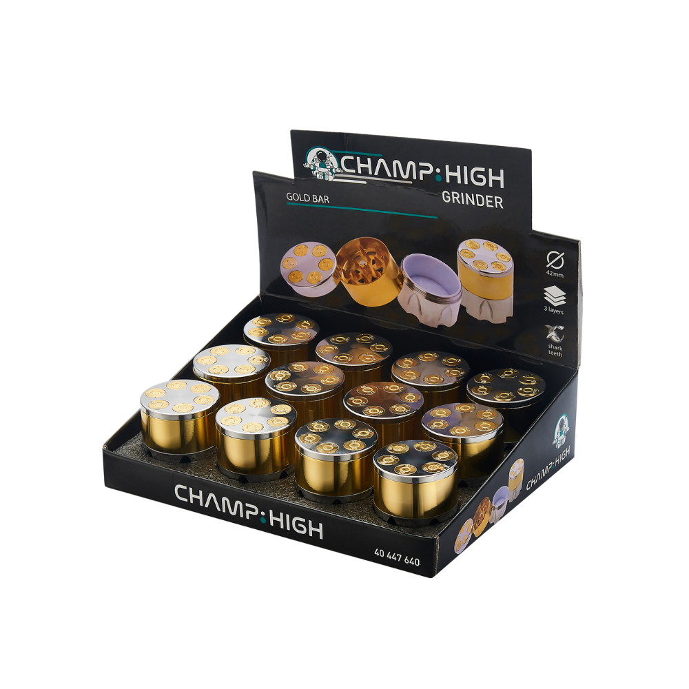 CHAMP HIGH GRINDER - Bullet Gold 42mm 3-teilig