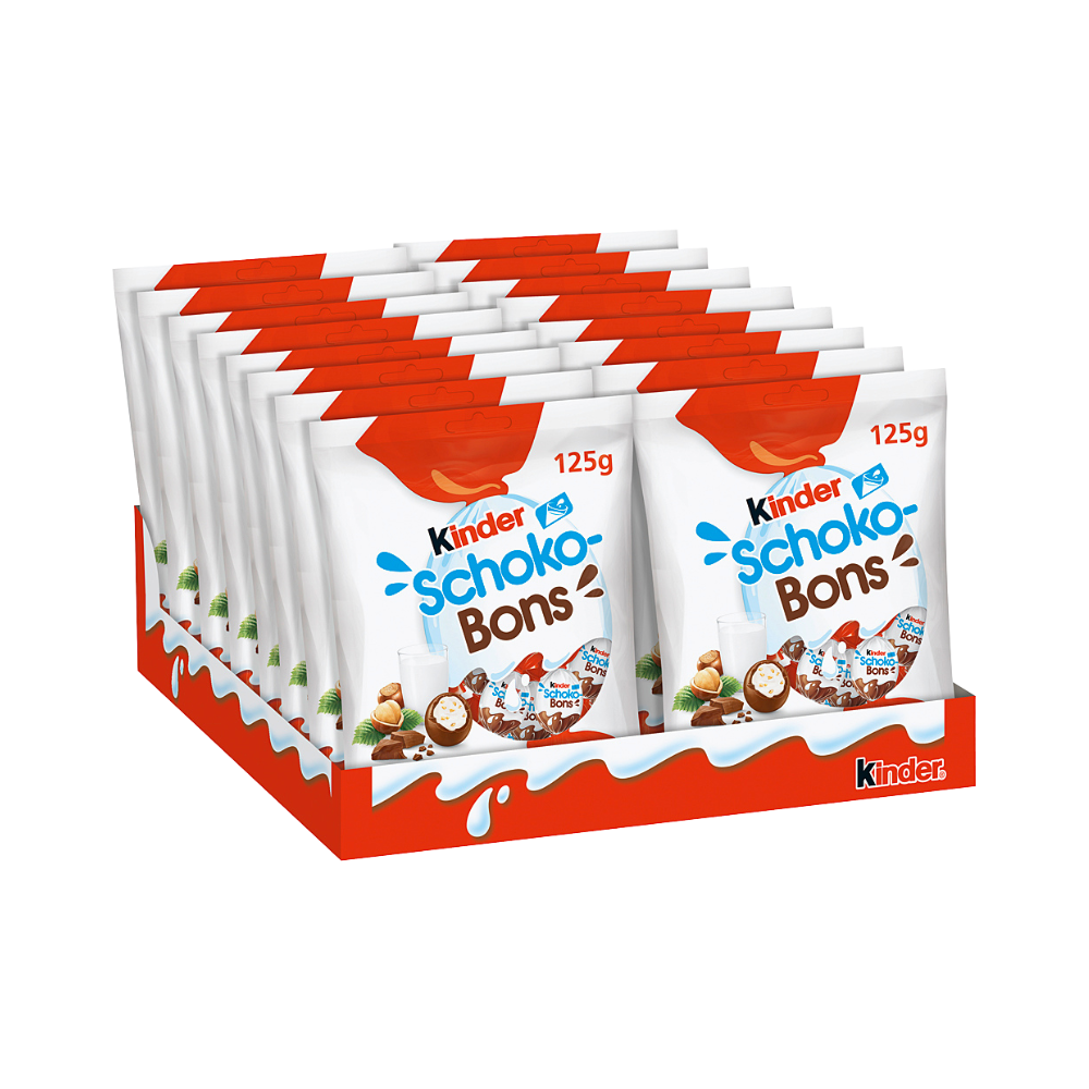 FERRERO - Kinder Schokobons 125g (16 Stk.) - MHD: 04.09.25