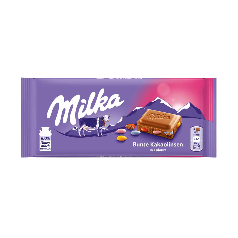 MILKA - Bunte Kakaolinsen (5 Stk.) - MHD: 30.11.2025