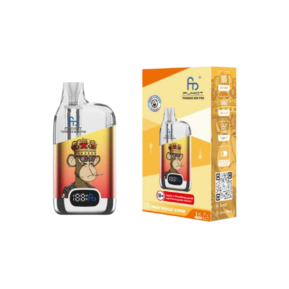 RANdM TORNADO Box Pod 12.000 Züge - Yellow Red