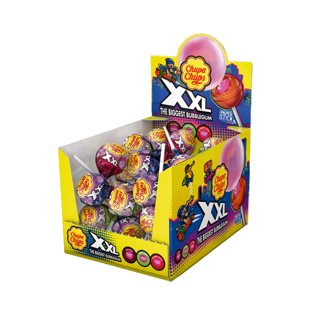 CHUPA CHUPS - XXL Lutscher mit Kaugummi - MHD: 07/2027