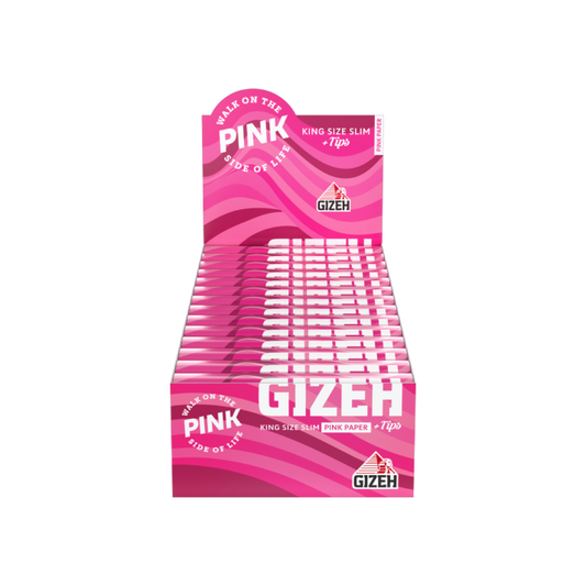 GIZEH ALL PINK King Size Slim + Tips