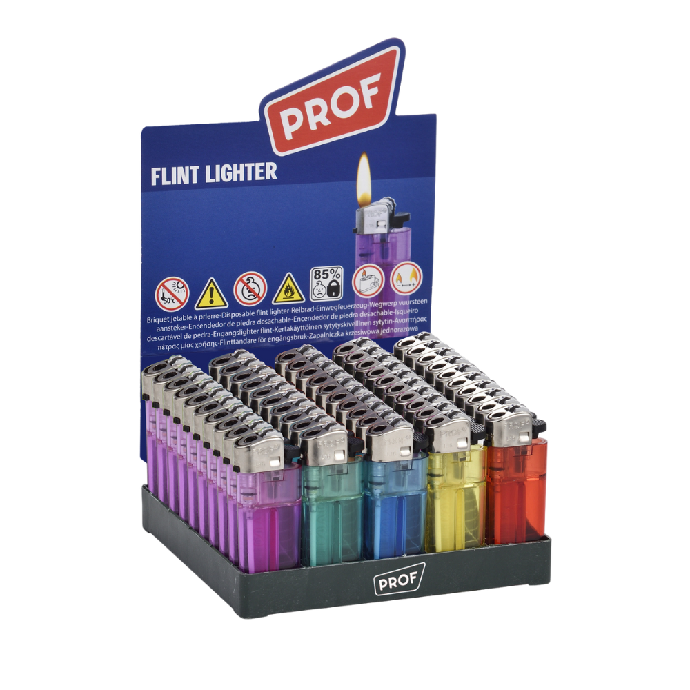PROF - Flint Feuerzeug Mini Transparent