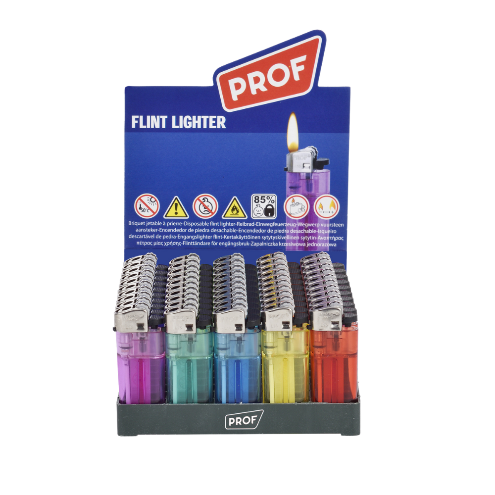 PROF - Flint Feuerzeug Mini Transparent