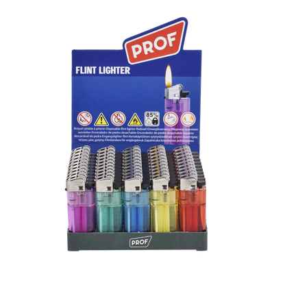 PROF - Flint Feuerzeug Mini Transparent