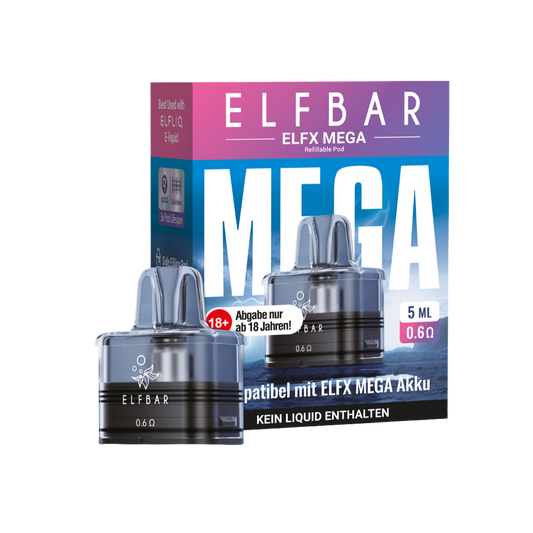 Elfbar - ELFX MEGA - Refillable Pod - 0,6 Ohm 5ml