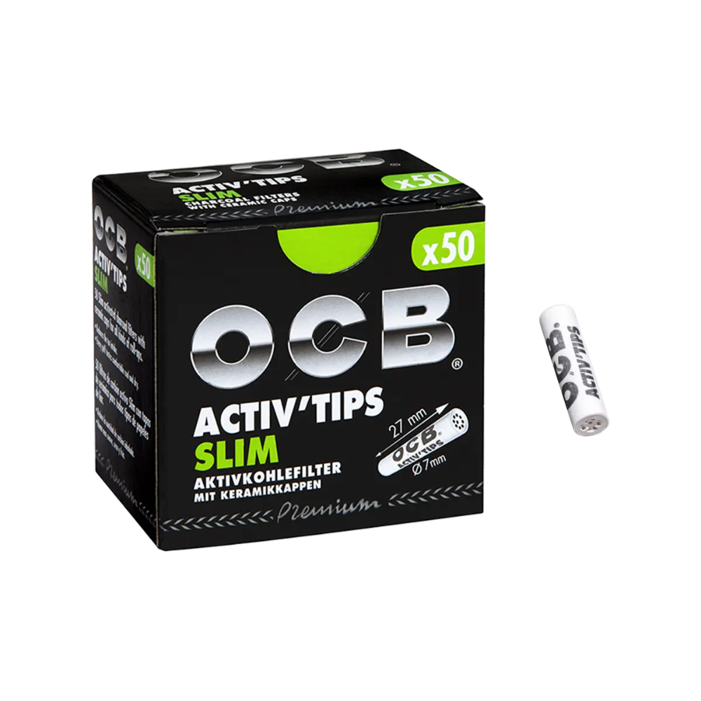 OCB Filter Slim Activ Tips Aktivkohle 7mm