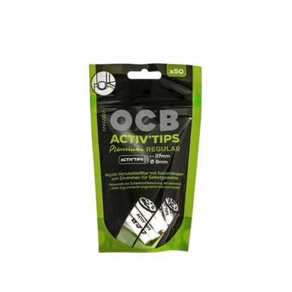 OCB PREMIUM - Active Tips 8mm Regular - 10x50