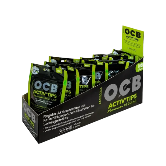 OCB PREMIUM - Active Tips 8mm Regular - 10x50