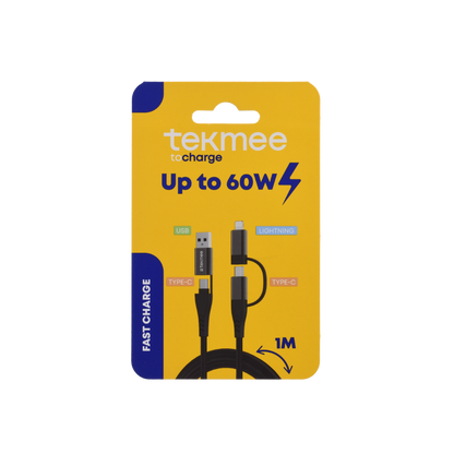 TEKMEE - All-in-one Schnelladekabel - 10x1 mtr.