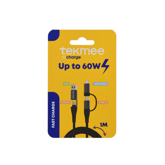 TEKMEE - All-in-one Schnelladekabel - 10x1 mtr.