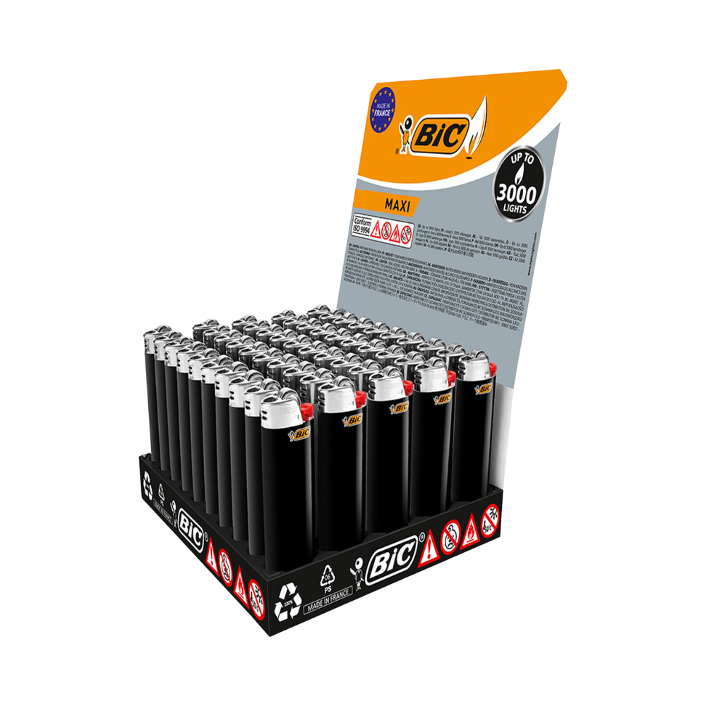 BIC Feuerzeug MAXI - Schwarz (50er)
