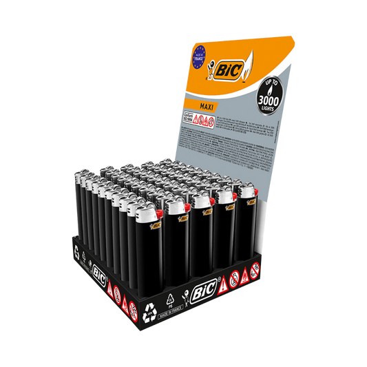 BIC Feuerzeug MAXI - Schwarz (50er)