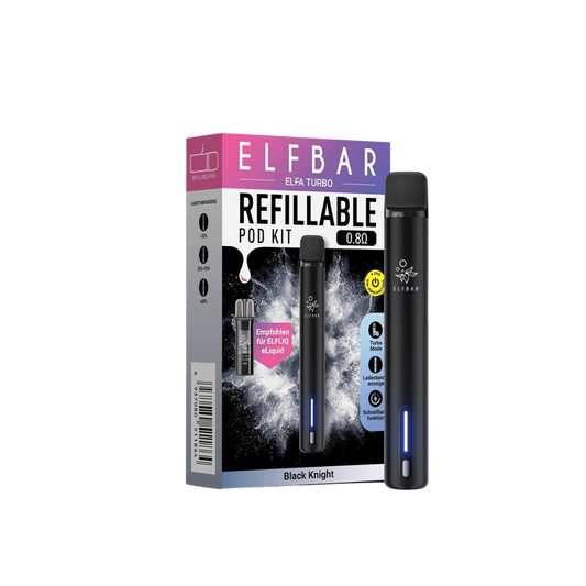 Elfbar ELFA TURBO Refillable Kit - Black Knight