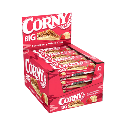 CORNY - Big Strawberry White Choc 24x40g - MHD: 01.03.2027