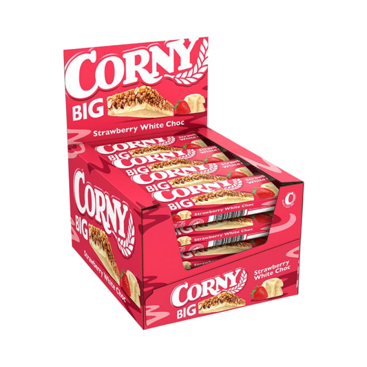 CORNY - Big Strawberry White Choc 24x40g - MHD: 01.03.2027