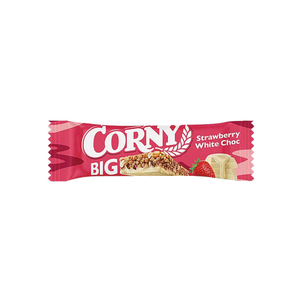 CORNY - Big Strawberry White Choc 24x40g - MHD: 01.03.2027