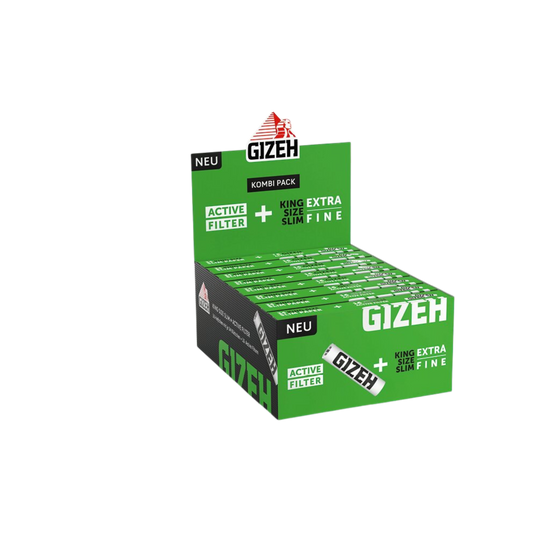 GIZEH Black - King Size Slim + Active Filter 6mm