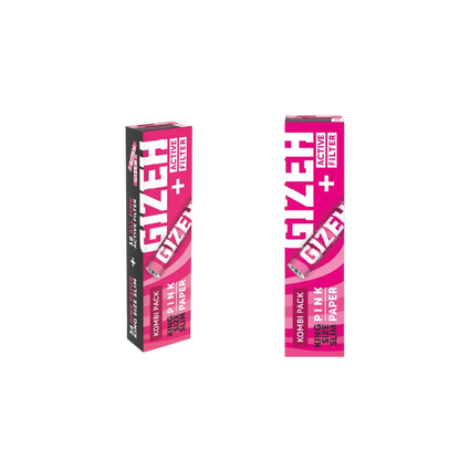 GIZEH Pink - King Size Slim + Active Filter 6mm