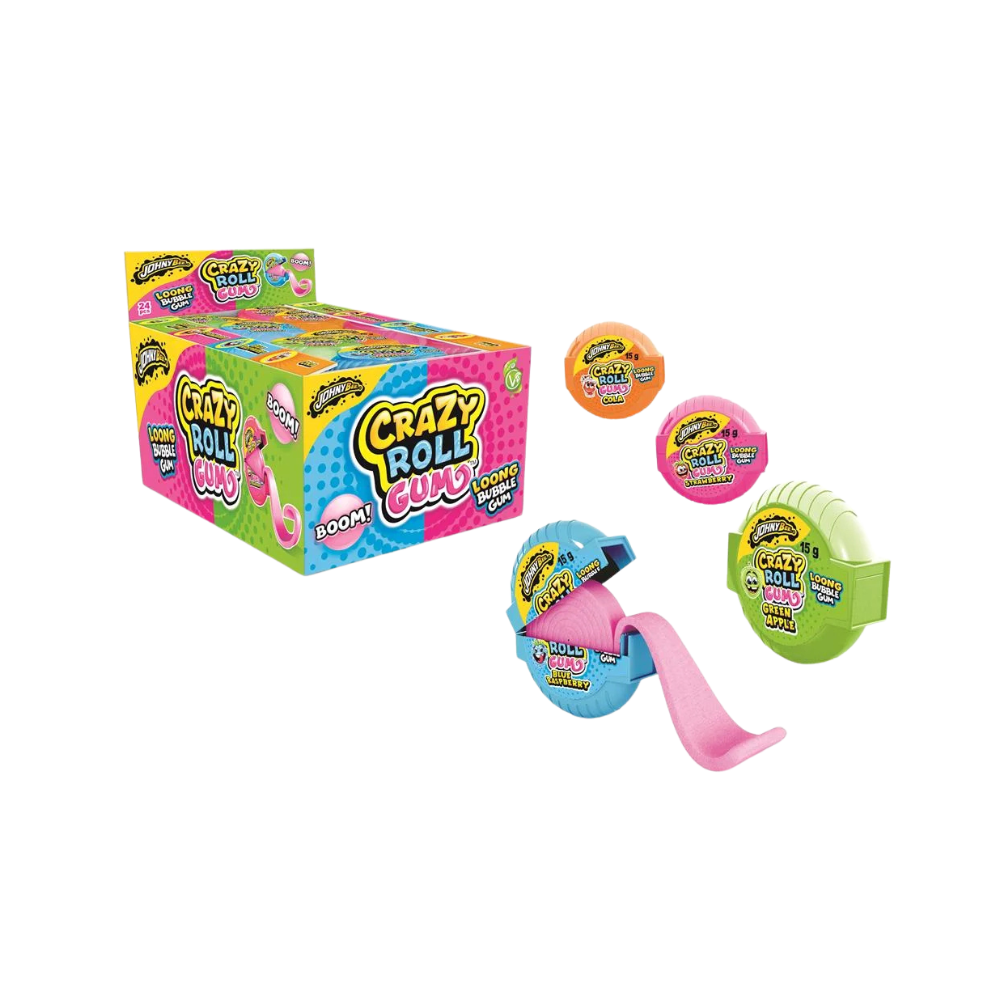 JOHNY BEE - Crazy Roll Gum 24x15g - MHD: 15.09.2025
