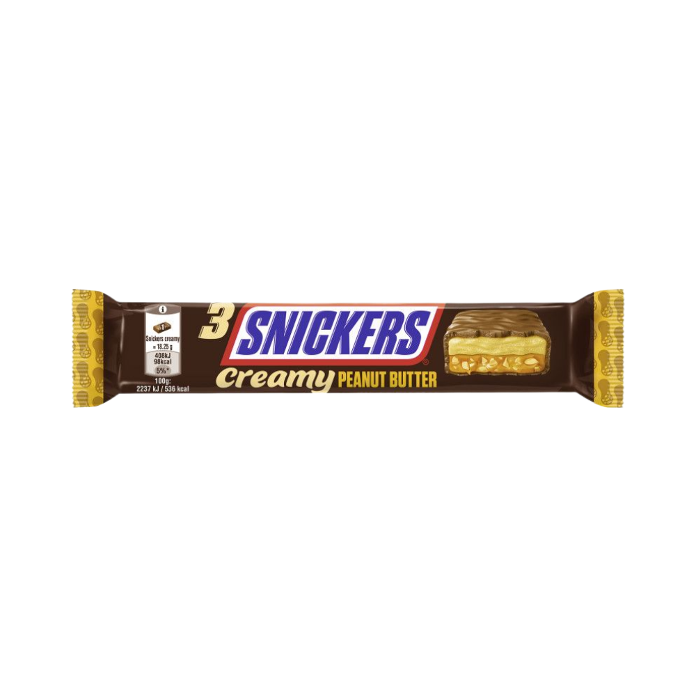 SNICKERS - Creamy Peanut Riegel 3er 32x54,75g - MHD: 30.08.2026