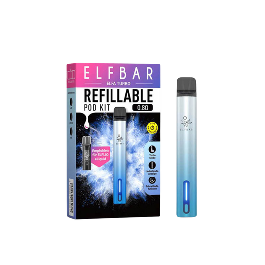Elfbar ELFA TURBO Refillable Kit - Aurora Cyan