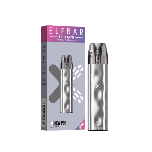 Elfbar - ELFX Mini 2.0 Refillable Pod Kit - Silver