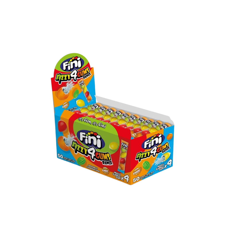 FINI - Fizzy4Gums Range - Mixed Bubble Gum 50x4