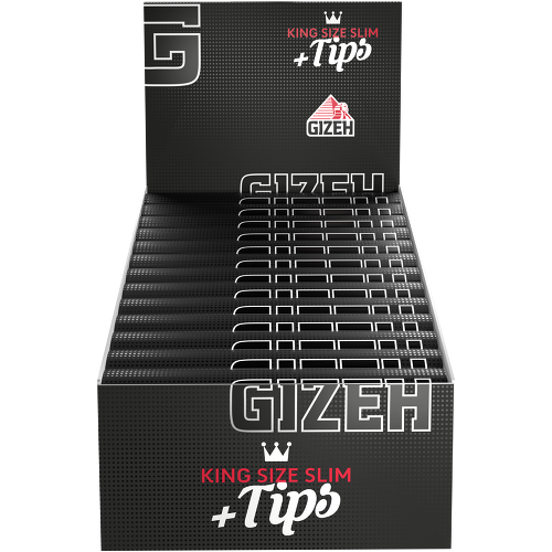 GIZEH BLACK King Size Slim + Tips